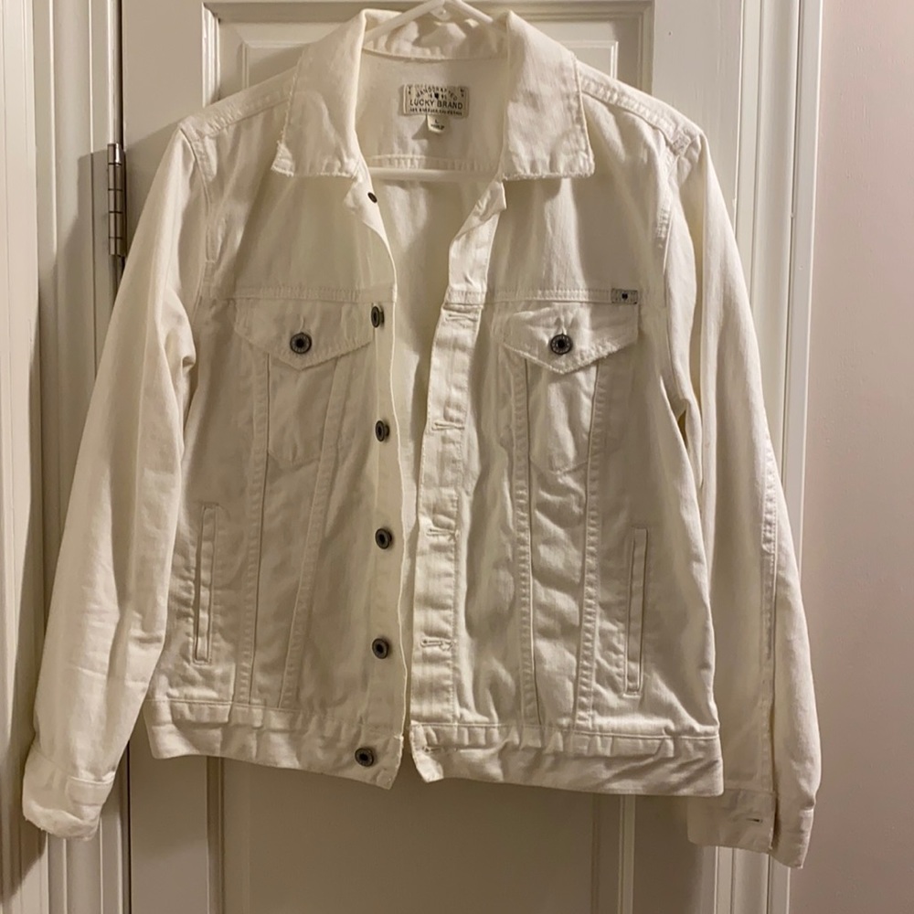 Lucky Brand size large white jean jacket